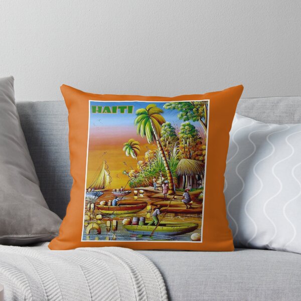 Item preview,  HAITI : Vintage Work Boats Travel and Tourism Advertising Poster designed and sold by posterbobs.