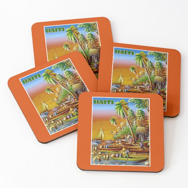 Item preview,  HAITI : Vintage Work Boats Travel and Tourism Advertising Poster designed and sold by posterbobs.