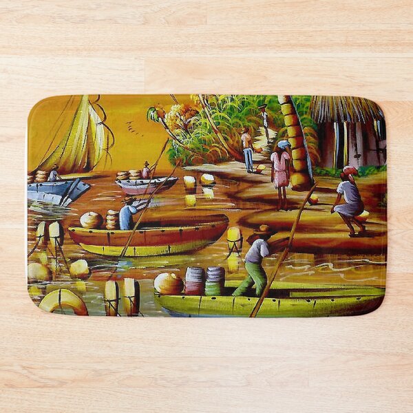 Item preview,  HAITI : Vintage Work Boats Travel and Tourism Advertising Poster designed and sold by posterbobs.