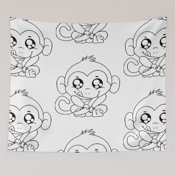 Item preview, cute monkey designed and sold by Akondi Serge.
