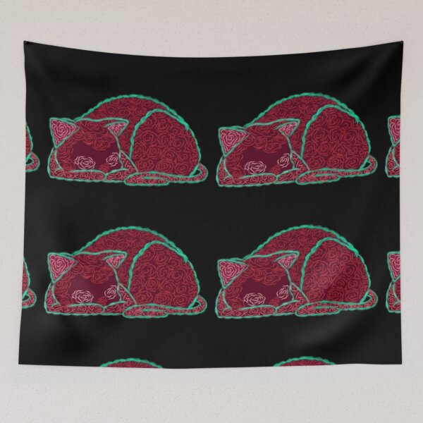 Item preview, Sleeping rose cat designed and sold by Artistkhg.