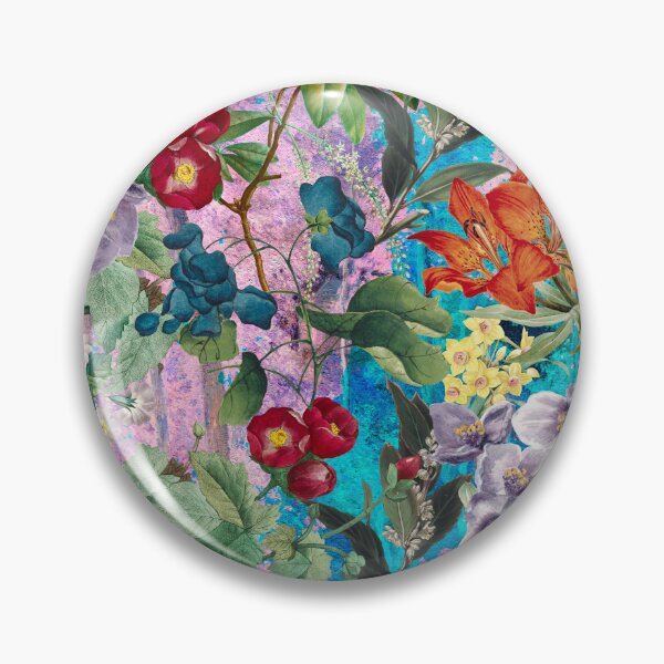 Item preview, Exotic flowers and leaves heaven, leaves and flowers tropical pattern, botanical illustration, pink turquoise floral illustration   designed and sold by ZeinabTaha.