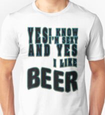 - Funny beer saying. Unisex T-Shirt