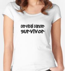 Cervical Cancer Women's Fitted Scoop T-Shirt