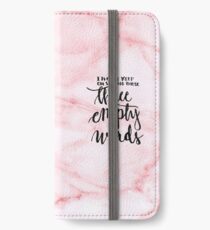 3 empty words - pink iPhone Wallet/Case/Skin