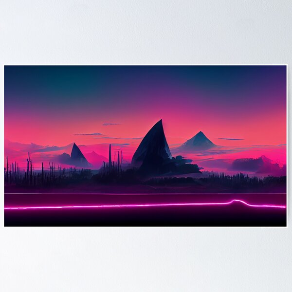 Item preview, Synthwave Landscapes 6 designed and sold by Creative Shed Designs.