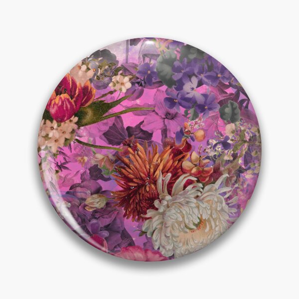 Artikelvorschau, Stilvolles Blumenmuster Paradies, Rosen und Blumen, botanisches Muster, Blumenillustration, Pflanzenmuster, heißes rosa Blumen entworfen und verkauft von ZeinabTaha.