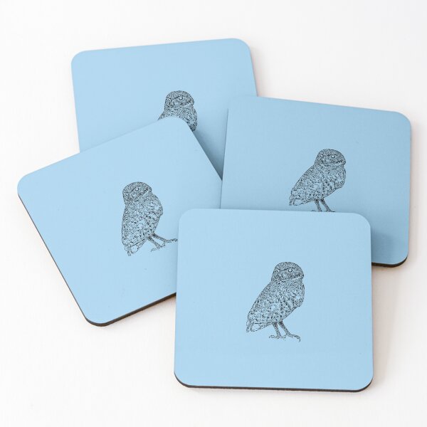 Item preview, A Burrowing Owl (Shoco) Black Design Painting Print designed and sold by designsasstultd.