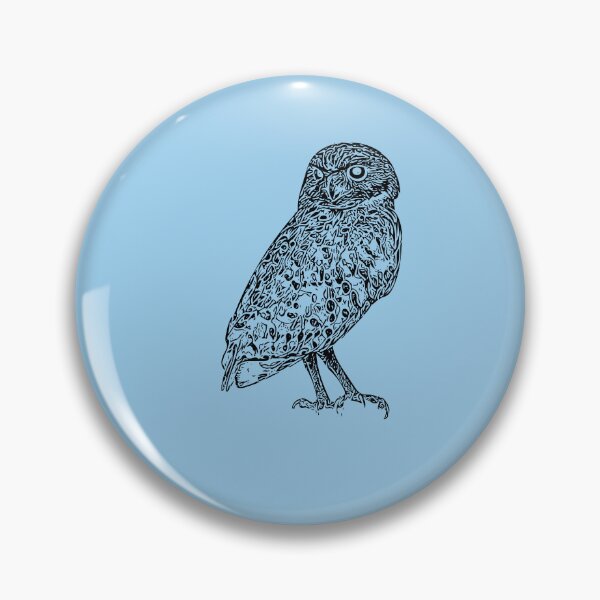 Item preview, A Burrowing Owl (Shoco) Black Design Painting Print designed and sold by designsasstultd.