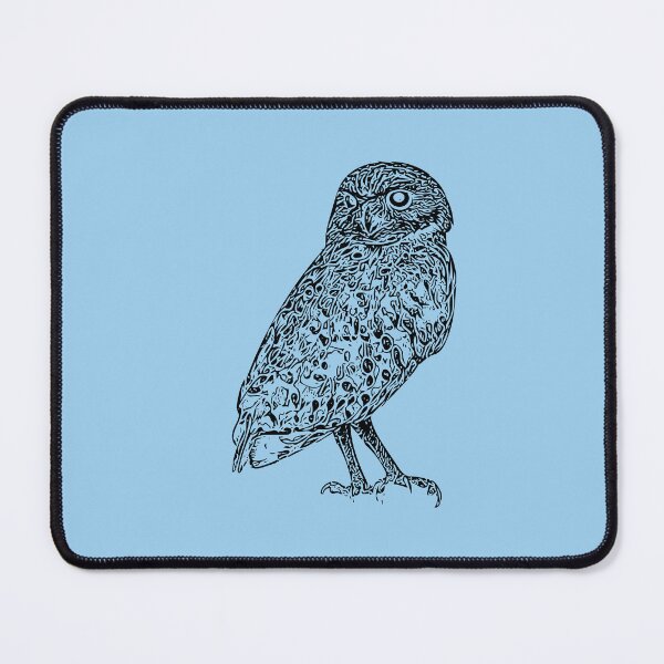 Item preview, A Burrowing Owl (Shoco) Black Design Painting Print designed and sold by designsasstultd.