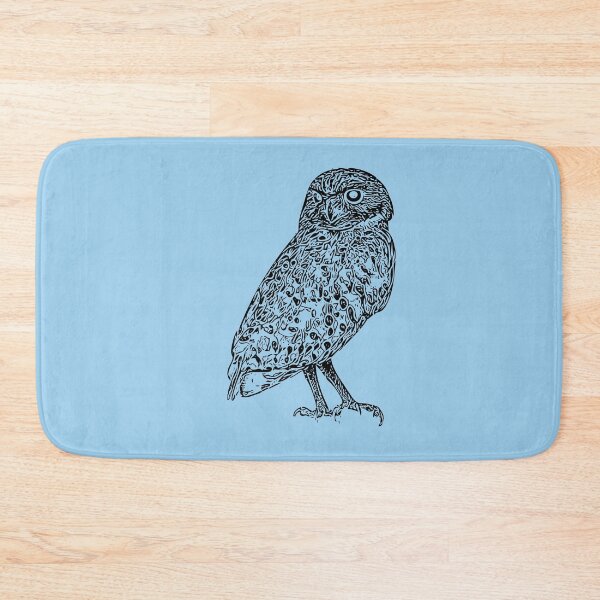 Item preview, A Burrowing Owl (Shoco) Black Design Painting Print designed and sold by designsasstultd.