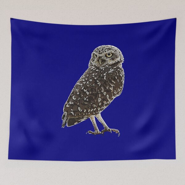 Item preview, A Burrowing Owl (Shoco) White Alternate Design Painting Print designed and sold by designsasstultd.