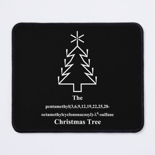 Item preview, Christmas Tree white - IUPAC nomenclatur - chemistry joke designed and sold by Marcel Wirth.