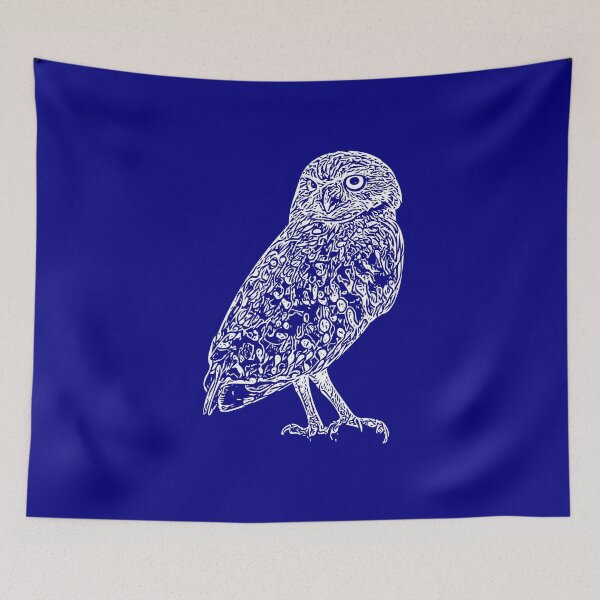 Item preview,  A Burrowing Owl (Shoco) White Design Painting Print designed and sold by designsasstultd.