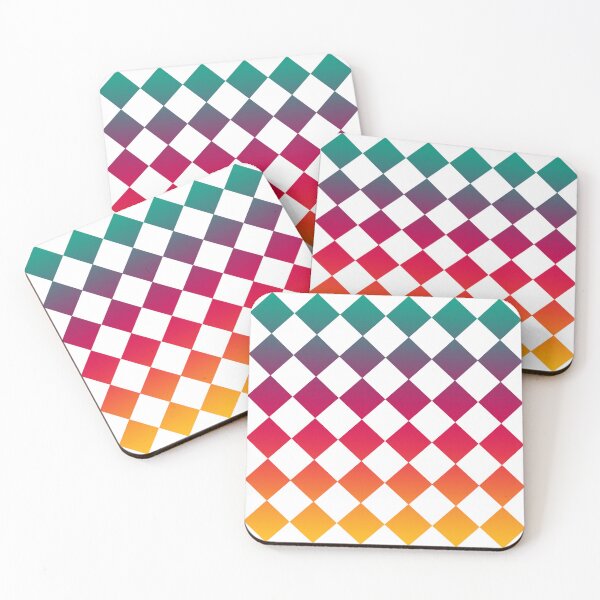 Item preview, Rainbow diamond check pattern designed and sold by MadandMean.