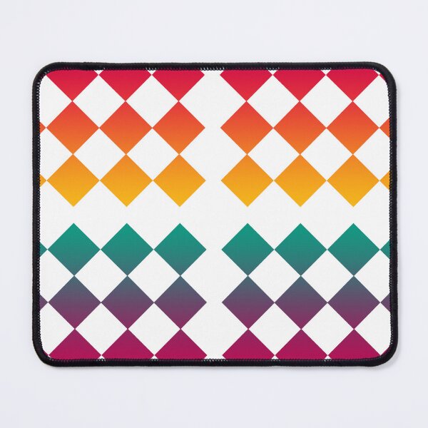 Item preview, Rainbow diamond check pattern designed and sold by MadandMean.