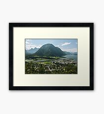 Panoramic view of Andalsnes Leirplass mountain in Norway Framed Print