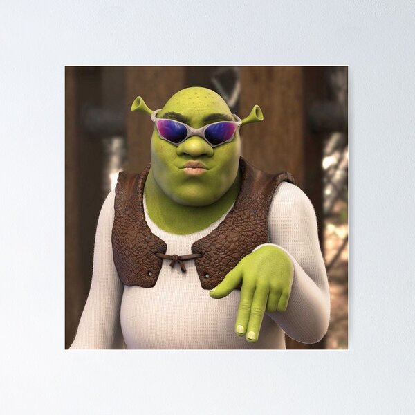 Vista previa del artículo con la obra «Shrek descarado», diseñado y vendido por FunkisDesignes.