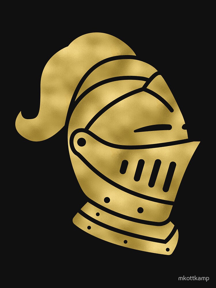 Metallic Gold Knight Helmet Pullover Hoodie