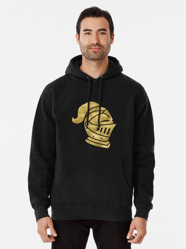 Metallic Gold Knight Helmet Pullover Hoodie