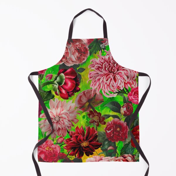 Artikelvorschau, Stilvoller Blumennachtgarten, Vintage-Blumen und Rosen, botanisches Blumenmuster, grünes Vintage-Botanik entworfen und verkauft von ZeinabTaha.