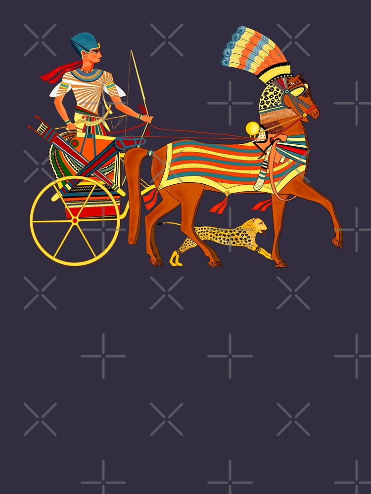 Ramesses II on an Egyptian chariot by archaeologyart