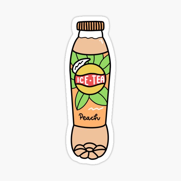 Vista previa del artículo con la obra «Ilustración linda de una botella de bebida de té helado de melocotón», diseñado y vendido por Elijah T.