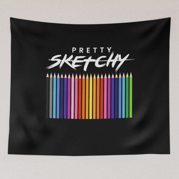 Item preview, Pretty Sketchy Drawing Art Artist designed and sold by MooonTees.