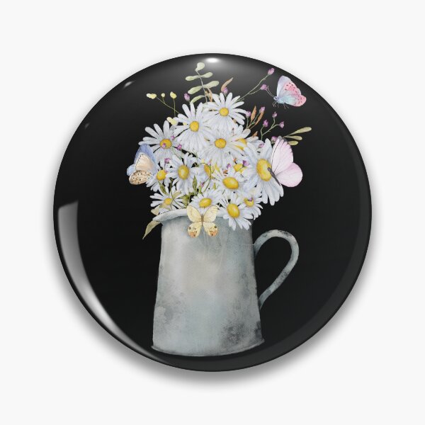 Item preview, Watercolor Bouquet Daisy Flowers And Butterflies designed and sold by virillanissa.