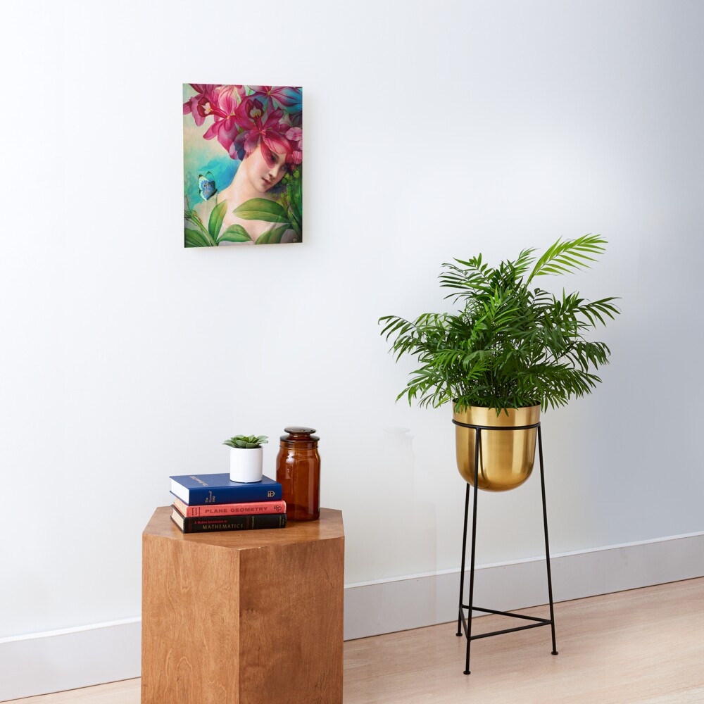 Out in the Garden Mounted Print