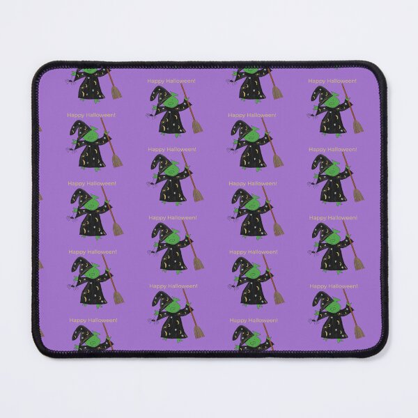Item preview, Halloween purple witch with broomstick and spider. Cute pig in fancy dress, green, Halloween designed and sold by PiggingJapan.