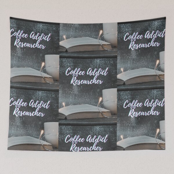 Item preview, Coffee addict Researcher -  Research scholar phd themed gifts (in Blue) designed and sold by RebelliousRosee.