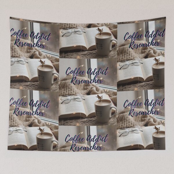 Item preview, Coffee addict Researcher -  Research scholar phd themed gifts (in Blue) designed and sold by RebelliousRosee.
