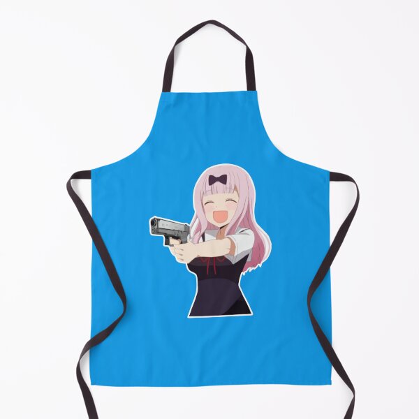 Item preview, Chika fujiwara holds a gun anime girl with a gun Sticker designed and sold by AbuVodena.