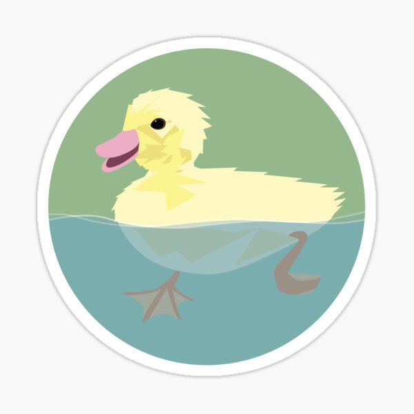 Swimming Duckling Sticker