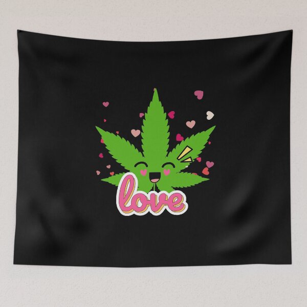 Item preview, Funny weed leaf Marijuana Cannabis love vibes designed and sold by ALLURE-minimal.