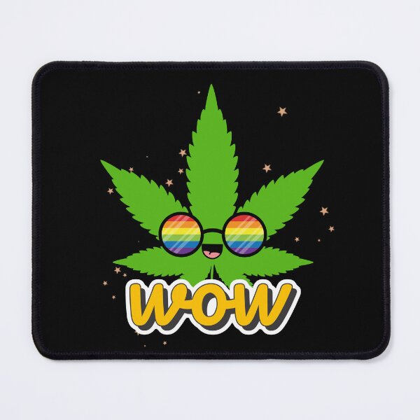 Item preview, Funny weed leaf Marijuana Cannabis RAINBOW WOW designed and sold by ALLURE-minimal.