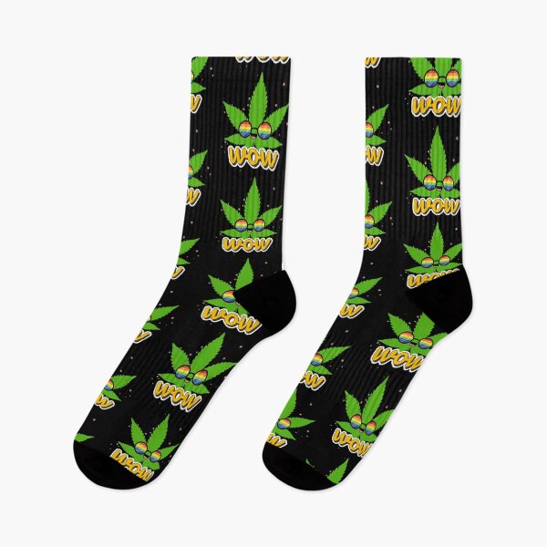 Item preview, Funny weed leaf Marijuana Cannabis RAINBOW WOW designed and sold by ALLURE-minimal.