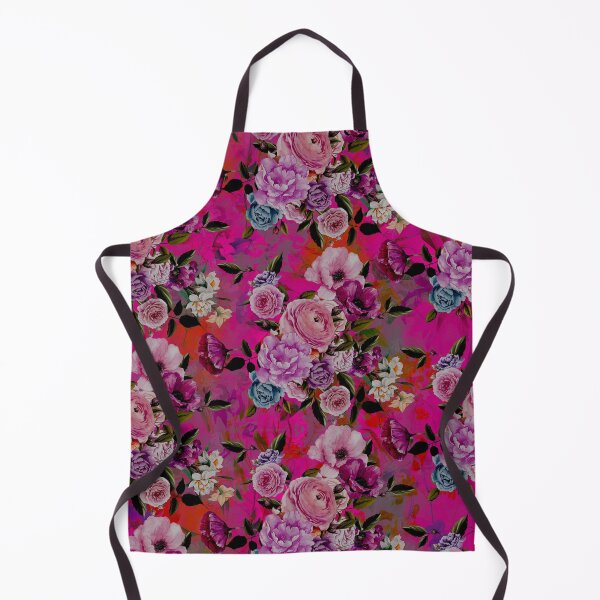 Artikelvorschau, Stilvolles blühendes Blumenparadies, Rosen und Blumen, botanisches Muster, Blumenillustration, Pflanzenmuster, rosa lila Blumen entworfen und verkauft von ZeinabTaha.