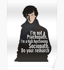 Sherlock - Psychopath / Soziopath Poster
