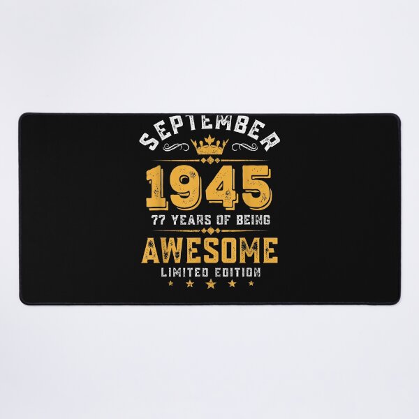 Item preview, 77 Years Old Gift 77th Birthday Awesome Since September 1945 designed and sold by sarahbennetth.