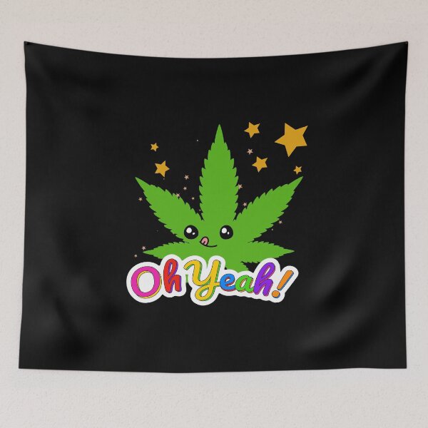 Item preview, Funny weed leaf Marijuana Cannabis Oh Yeah! designed and sold by ALLURE-minimal.