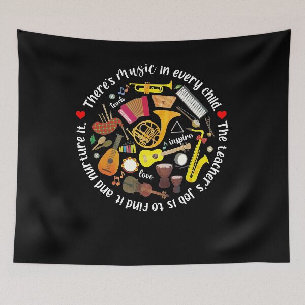 Item preview, There is Music in Every Child The Teacher's Job is to Find it and Nurture It motivational funny cute colorful designed and sold by beckadamr.