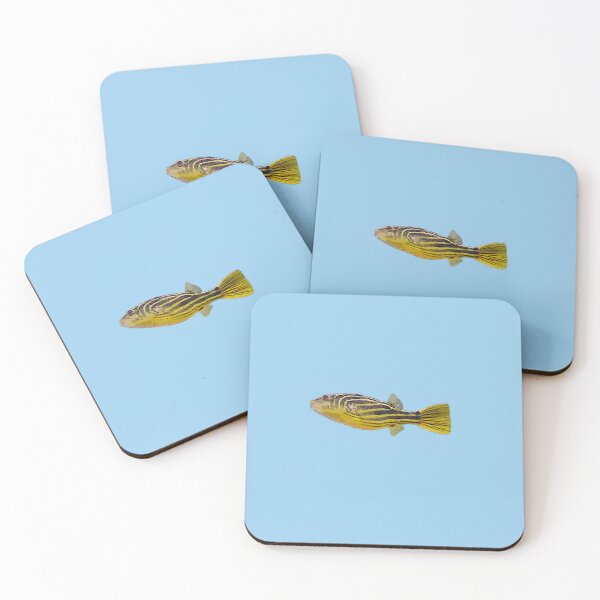 Item preview, A Fahaka Nile Pufferfish Color Design Painting Print designed and sold by designsasstultd.