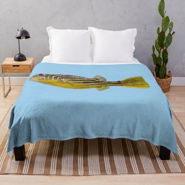 Item preview, A Fahaka Nile Pufferfish Color Design Painting Print designed and sold by designsasstultd.