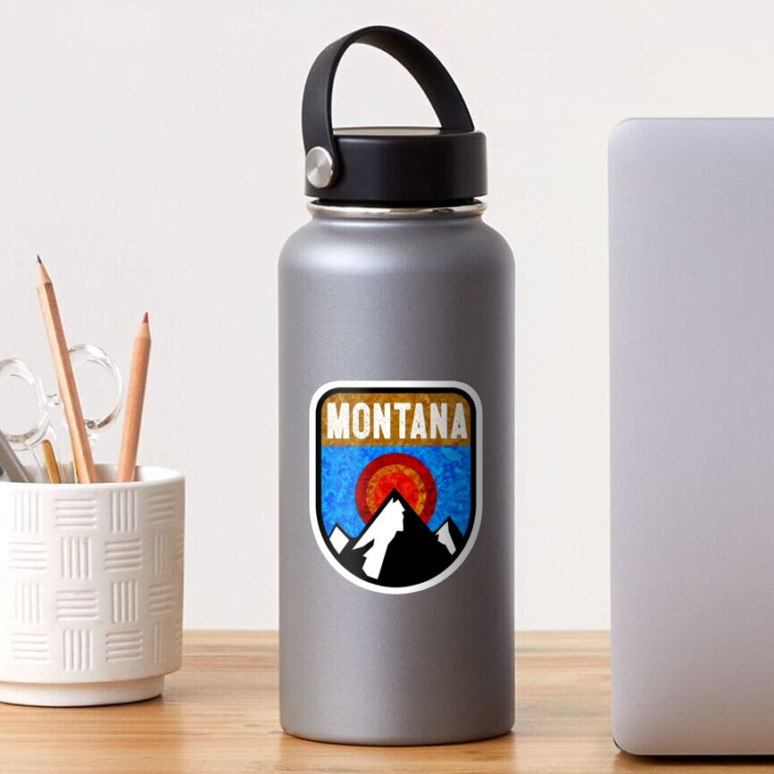MONTANA MOUNTAINS OUTDOORS NATURE SKIING YELLOWSTONE GLACIER BIG SKY BOZEMAN HIKING Sticker