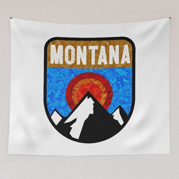 Artikelvorschau, MONTANA BERGE IM FREIEN NATUR SKIFAHREN YELLOWSTONE GLETSCHER BIG SKY BOZEMAN WANDERN entworfen und verkauft von DESTINATIONS DECAL.