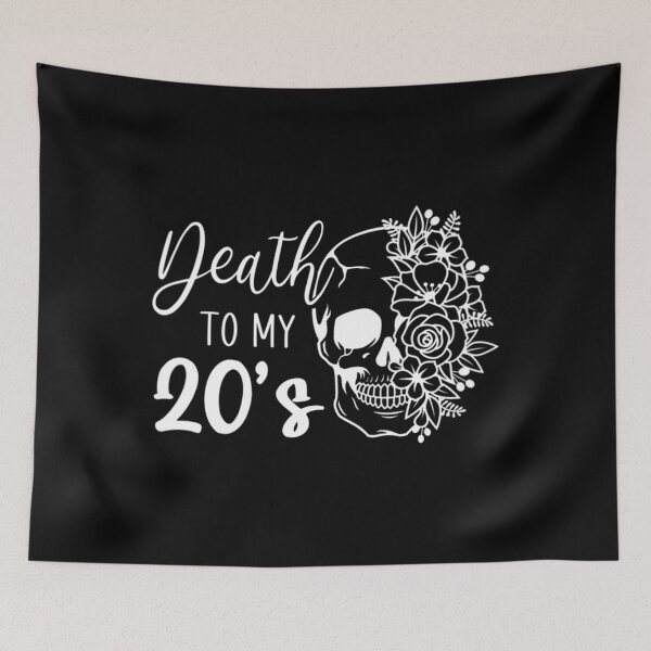 Item preview, Womens Death To My 20's Funny Skull 20th Birthday Party Twenty Bday V-Neck designed and sold by troubledcommand.
