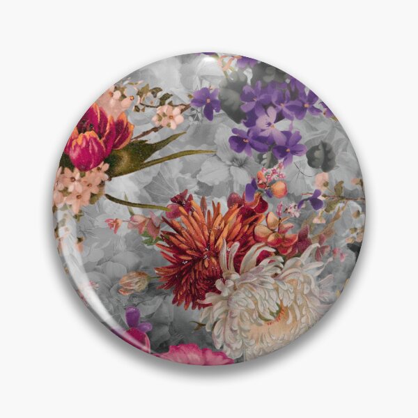 Artikelvorschau, Stilvolles Blumenmuster Paradies, Rosen und Blumen, botanisches Muster, Blumenillustration, Pflanzenmuster, graues Blumenmuster entworfen und verkauft von ZeinabTaha.