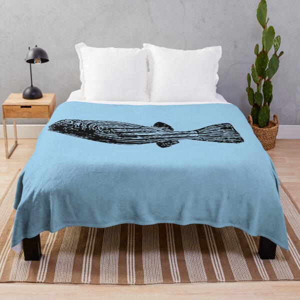 Item preview, A Fahaka Nile Pufferfish Black Design Painting Print designed and sold by designsasstultd.